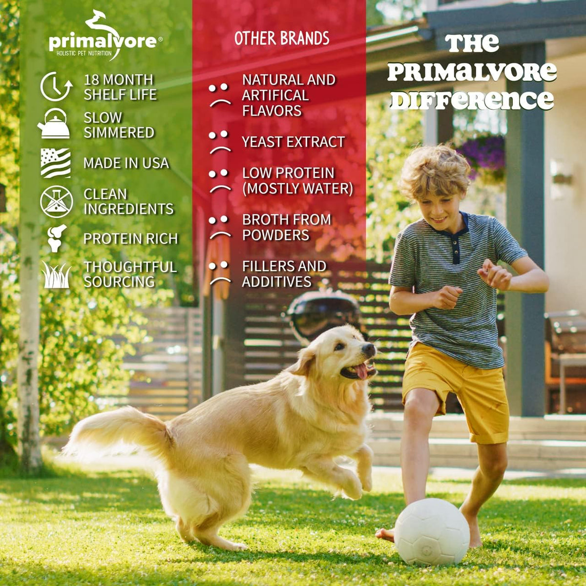 Primalvore Free-Range Bone Broth for Dogs &Cats, Mobility Formula w/Collagen Peptides to Help