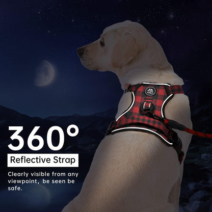 IVY&LANE No Pull Dog Harness with Leash Set, Reflective No Choke Pet Vest,Adjustable Oxford Dog