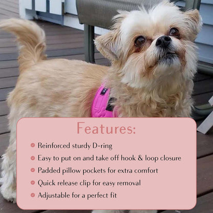 Comfort fit Step-in Dog & Puppy Harness - Comfortable All Weather Dog Vest Harness: Adjustable
