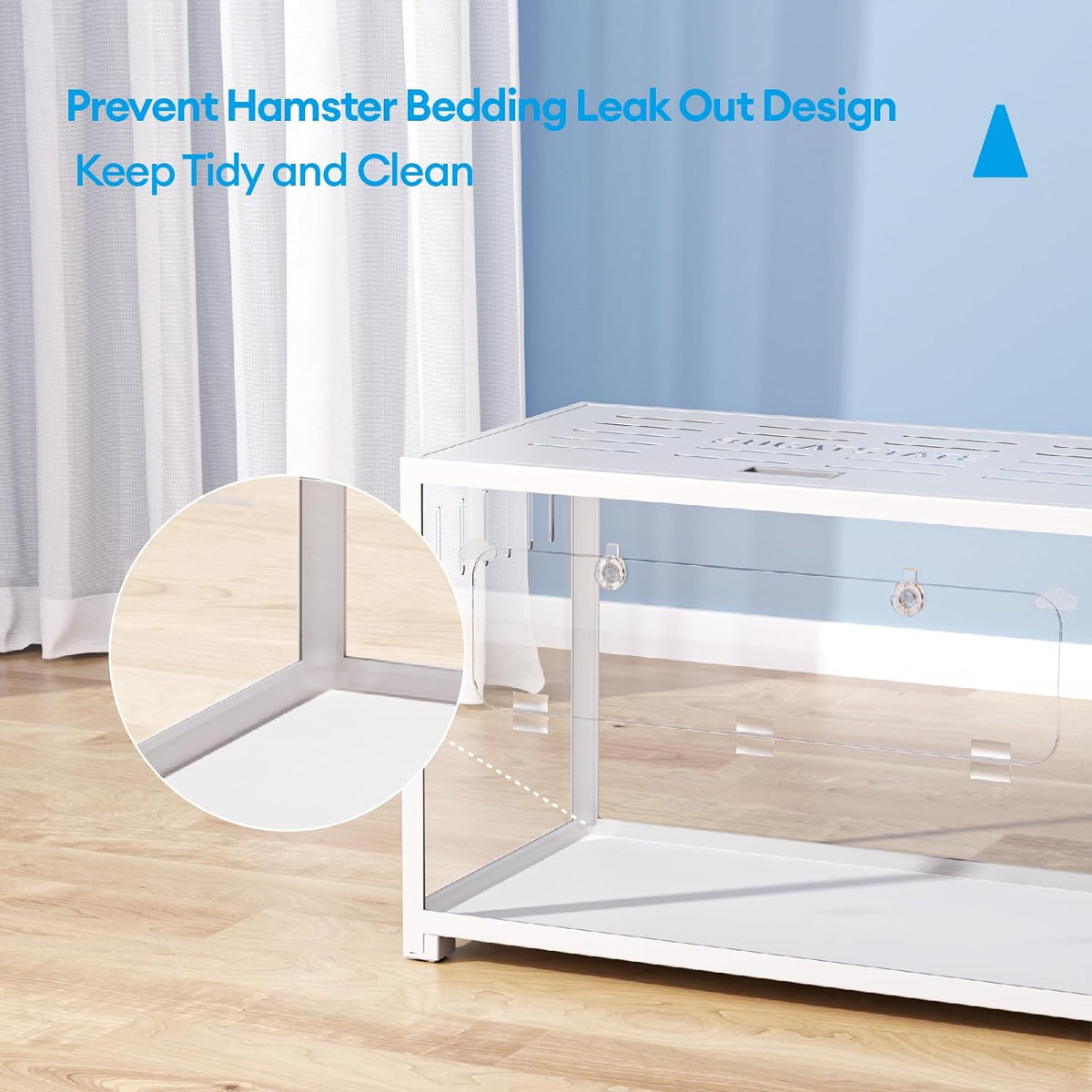 BUCATSTATE Hamster Cage Metal 2.0 - Small Animal Habitats Large Stackable with Top Access Easy