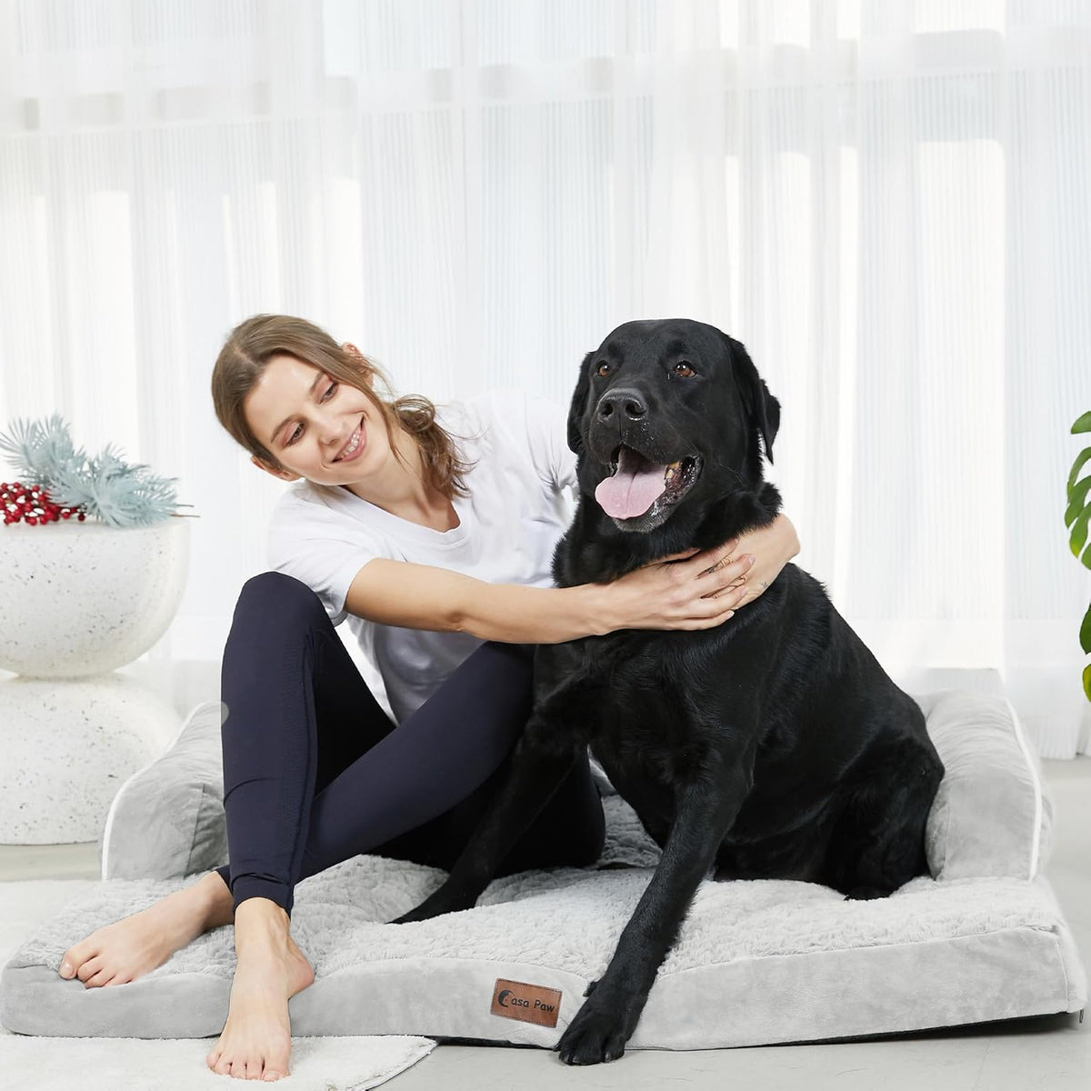 XXL Dog Bed with Bolsters, Orthopedic Dog Bed for Extra Large Dogs, Waterproof Pet Couch Beds