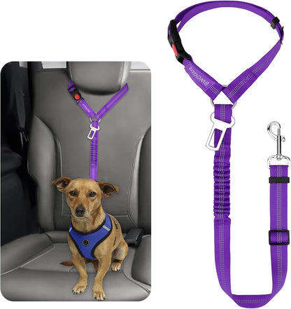 BWOGUE Pet Dog Cat Seat Belt Reflective Car Dog Headrest Restraint Leash Elastic Buffer Bungee