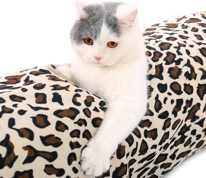 PAWZ Road XL Collapsible Cat Tunnel for Fat Cats & Rabbits - 51"x12" Extra Wide Pet Play Tunnel