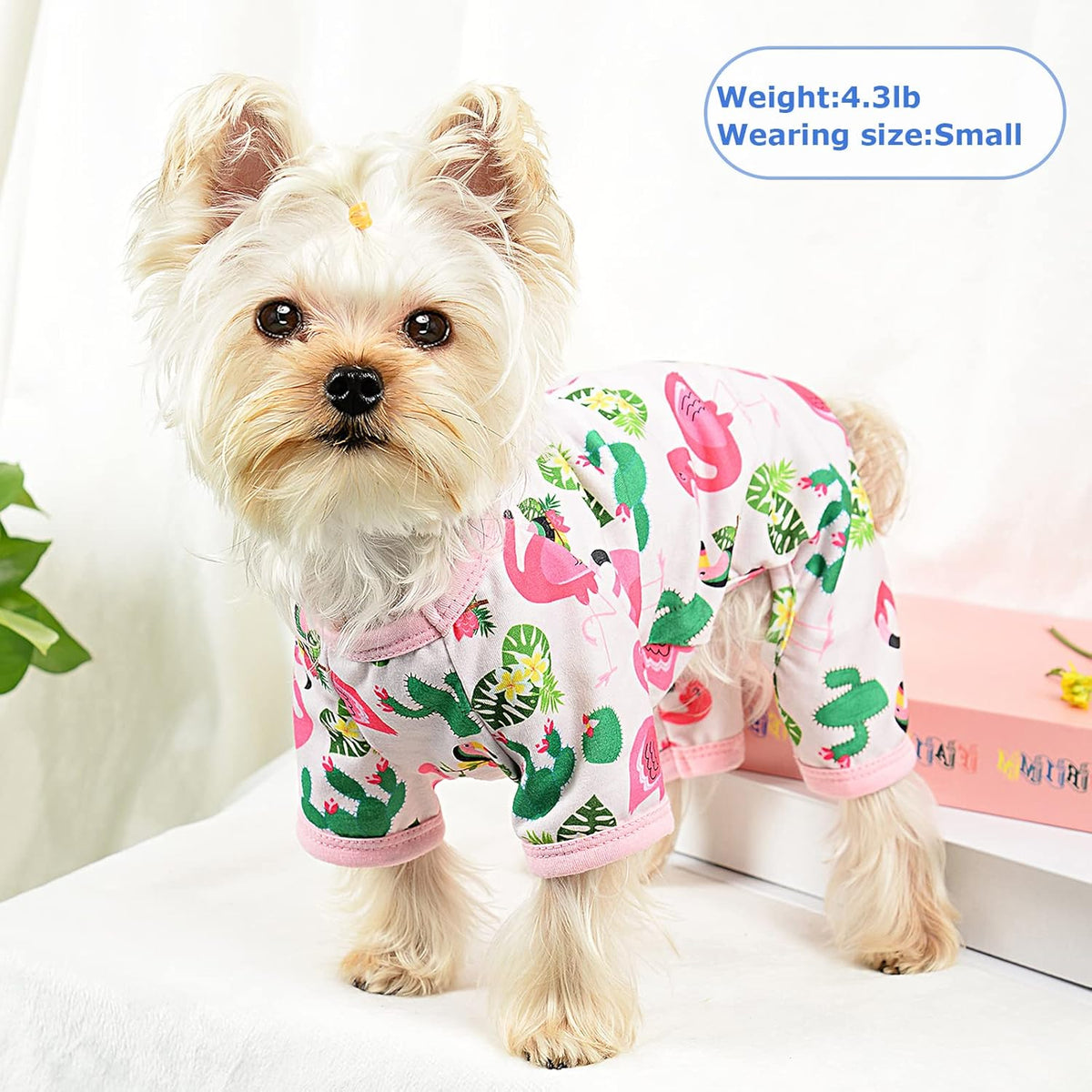 Dog Pajamas Pjs Summer Dog Clothes for Small Dogs Girl - Boy - Medium Size Dogs, Soft Stretchy