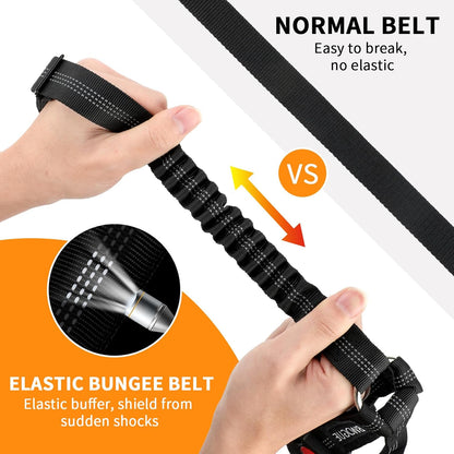 BWOGUE Double Dog Cat Seat Belts, Car Headrest Restraint Adjustable Travel Leash,Safety Elastic
