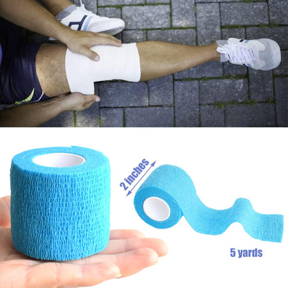 9 Pack 2" x 5 Yards Self Adhesive Bandage Wrap Self Stick Wrap for Ankle, Wrist, Finger, Sports