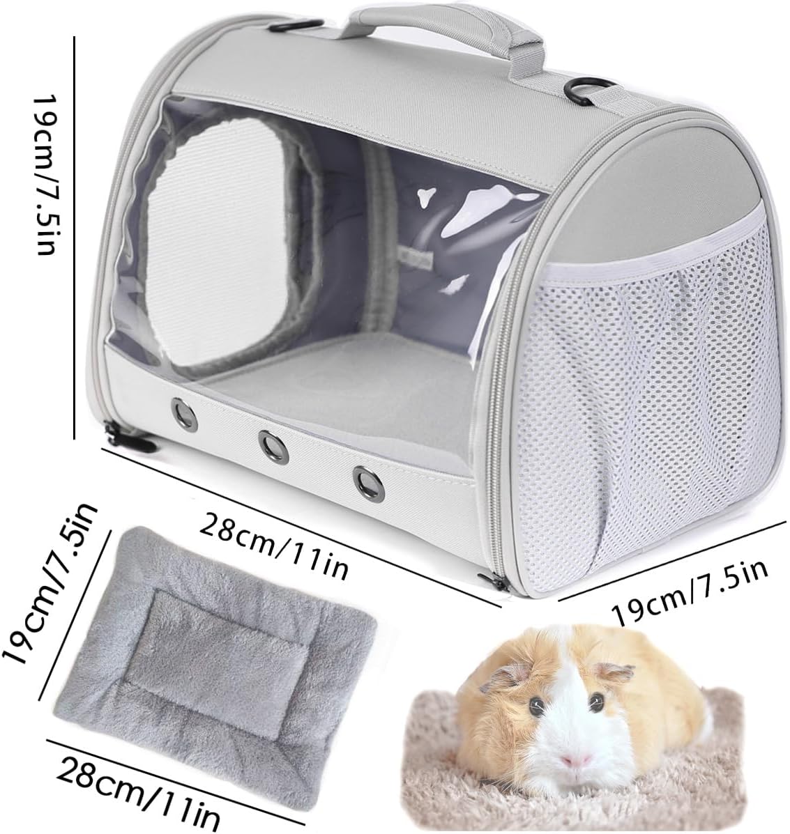 Bearded Dragon Travel Carrier Backpack,Lizard Backpack Carrier,Space Capsule Clear Bubble Window