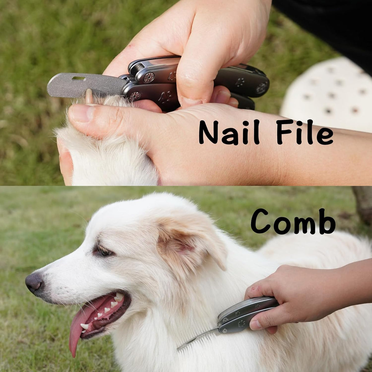 【2025 Quiet Design】 Dog Nail Clippers for Sensitive Dogs, Sharp Smoothest Nail Clippers for Large