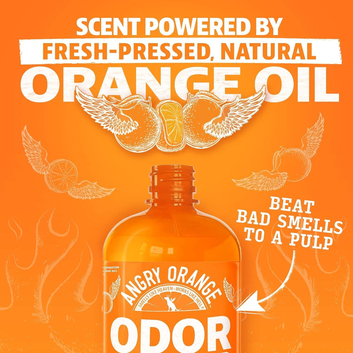 ANGRY ORANGE Pet Odor Eliminator for Dog and Cat Urine, Carpet Stains, and Strong Smells – Citrus