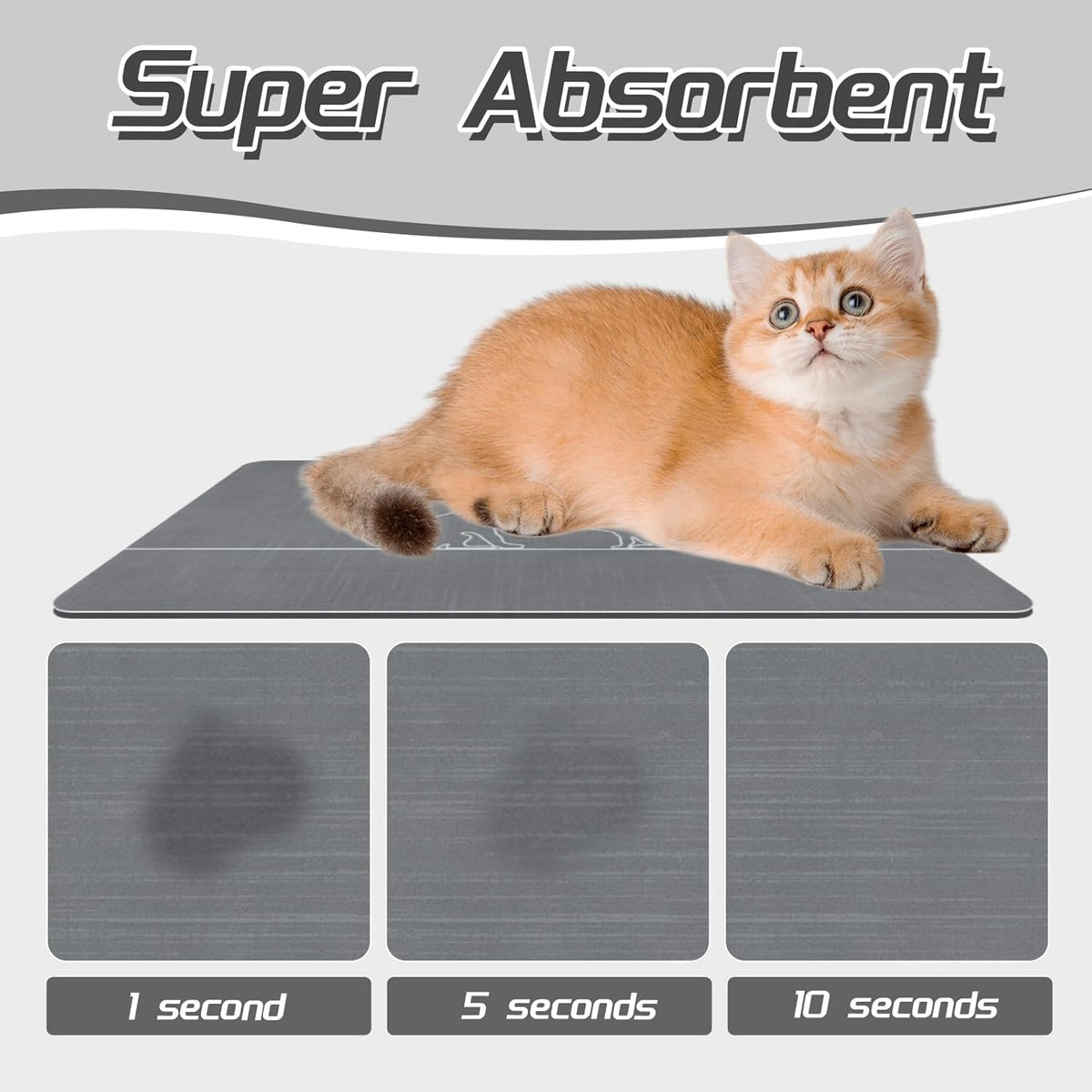 Le courant Dog Bowl Mats, Cat Feeding Mat, Non-Slip Super Absorbent,No Stains Quick Dry Dog Water