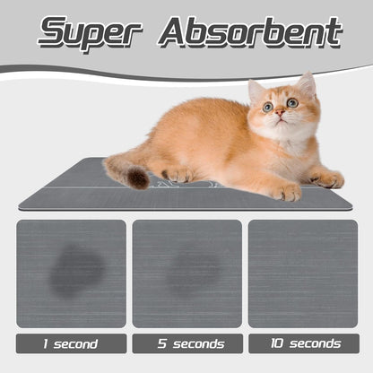 Le courant Dog Bowl Mats, Cat Feeding Mat, Non-Slip Super Absorbent,No Stains Quick Dry Dog Water