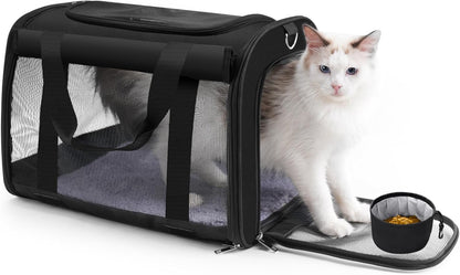 TWDEPART Cat Carrier Backpack - Multifunctional, Firm & Foldable with Roll-Up Shade, Breathable