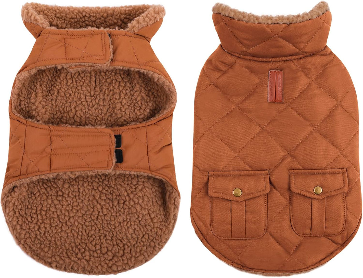 Queenmore Warm Coat for Cold Weather, Quilted Winter Jacket With Ultra Thick Plush Lining and