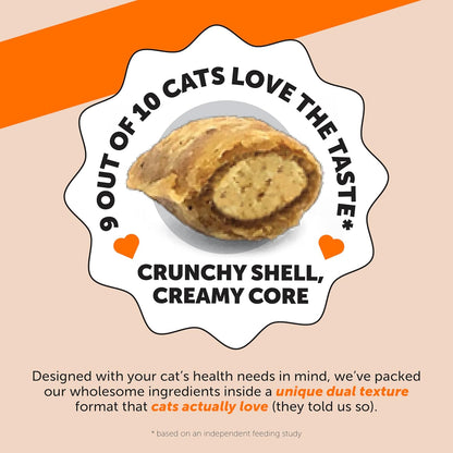Cat Hip & Joint Health Crunchy & Creamy Chews - Cat Joint Support Supplement with Glucosamine