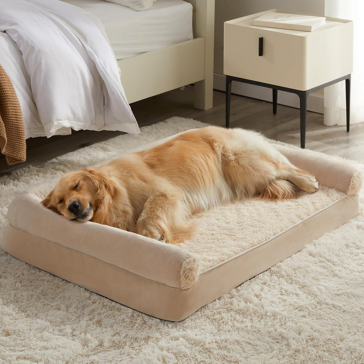 BFPETHOME Dog Beds for Large Dogs, Orthopedic Dog Bed for Medium Large Dogs,Big Waterproof Couch