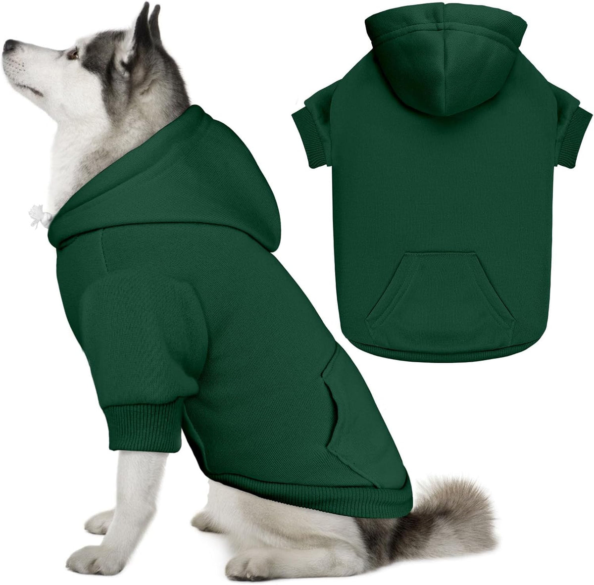 Dog Sweaters for Large Dogs Pet Sweater Solid Soft Brushed Fleece Dog Hoodie Clothes Pet Hoodie