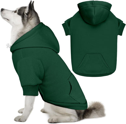 Dog Sweaters for Large Dogs Dog Hoodie Pet Sweater Solid Soft Brushed Fleece Pet Clothes Hoodie