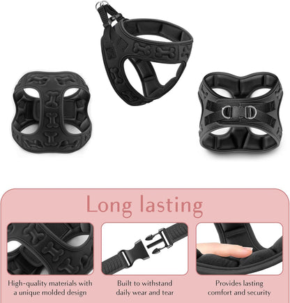 Comfort fit Step-in Dog & Puppy Harness - Comfortable All Weather Dog Vest Harness: Adjustable