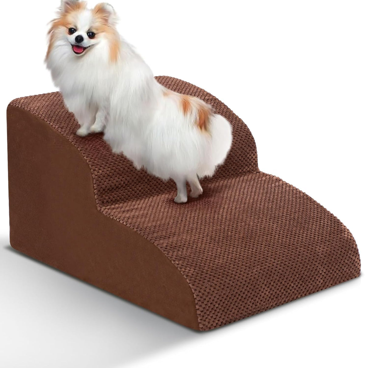 Dog Stairs for Small Dogs - High Density Foam Pet Steps, Extra Wide Dog Ramp with Non-Slip Bottom