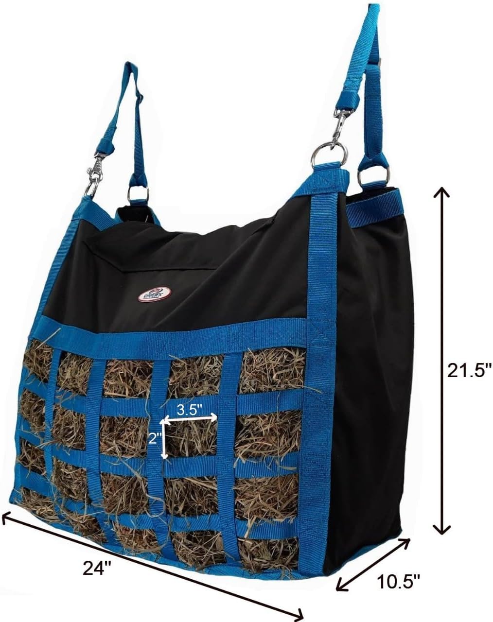 Supreme Slow Feed Top Load Hay Bag with Super Tough Bottom with 2" x3.5” Rectangular Openings and 6