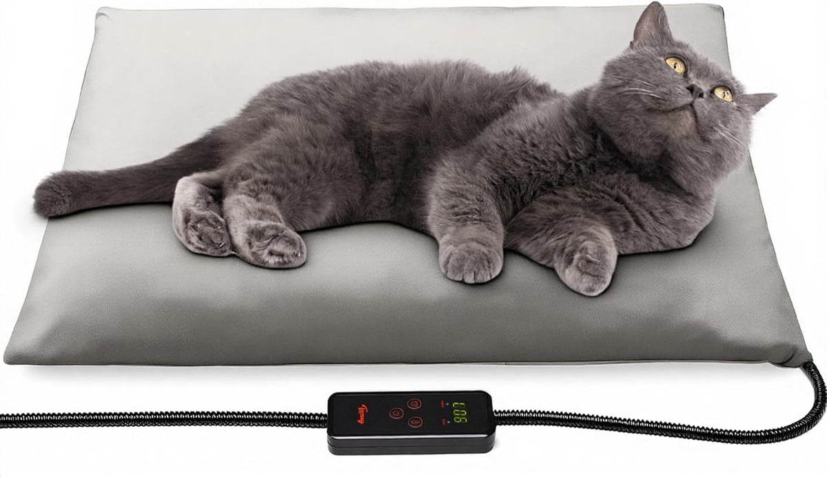 Toozey Small Pet Heating Pad, 6 Adjustable Temperature Dog Cat Heating Pad with Timer, Waterproof