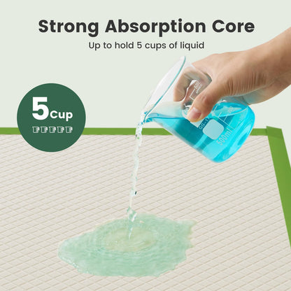 Dog Pee Pads Rugular 22"x22", Thicker ECO Green Small Disposable Puppy Training Pads Super