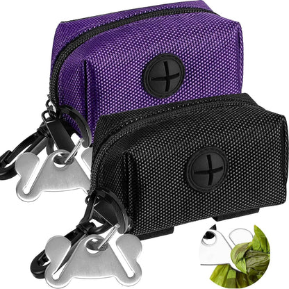 Dog Waste Bag Dispenser Pet Poop Bags Holder for Doggie Waste Bags Dispensers Soft Fabric Zipper
