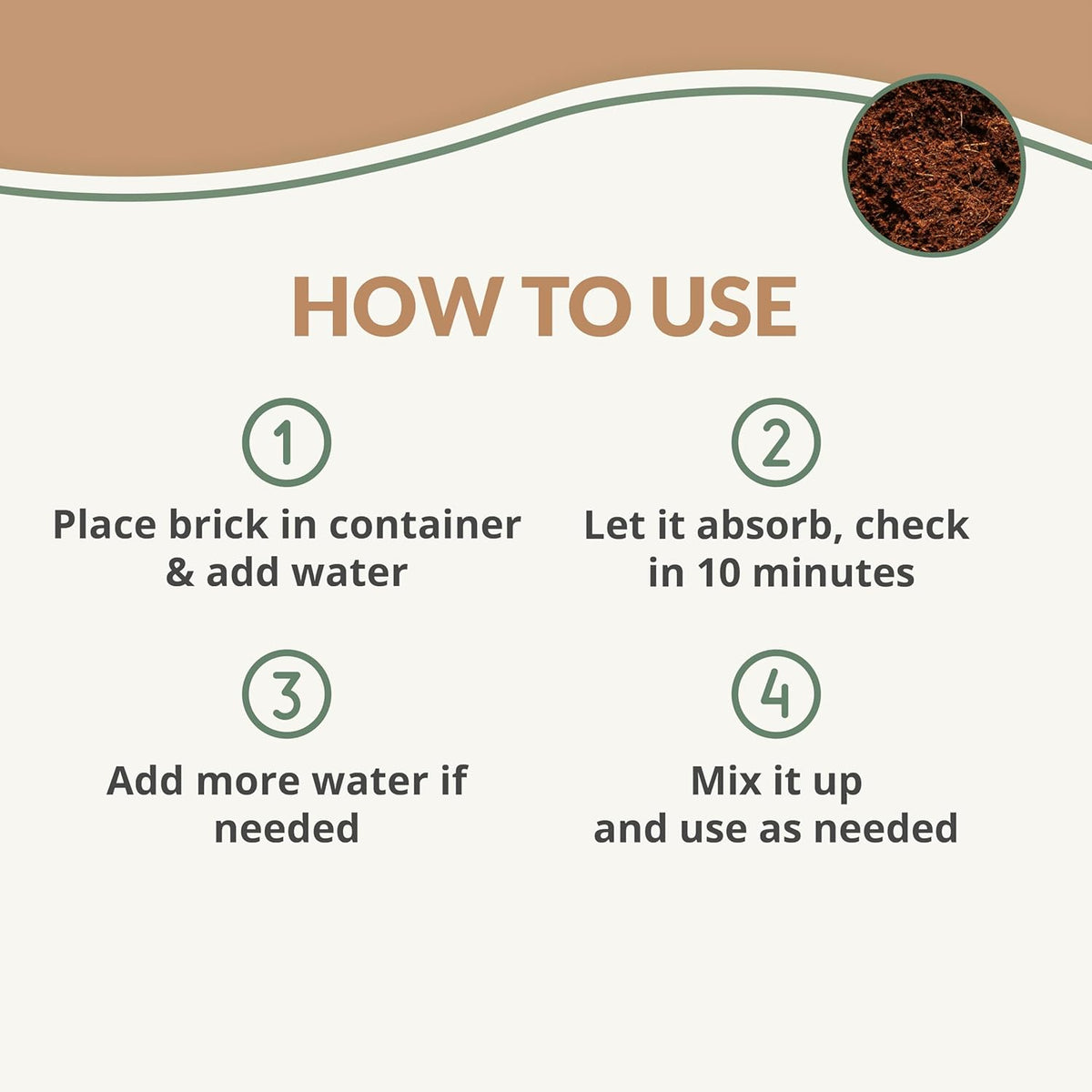 Coco Bliss (10lbs) - Organic Coco Coir for Plants - OMRI-Listed Coco Coir Brick for Garden Soil &