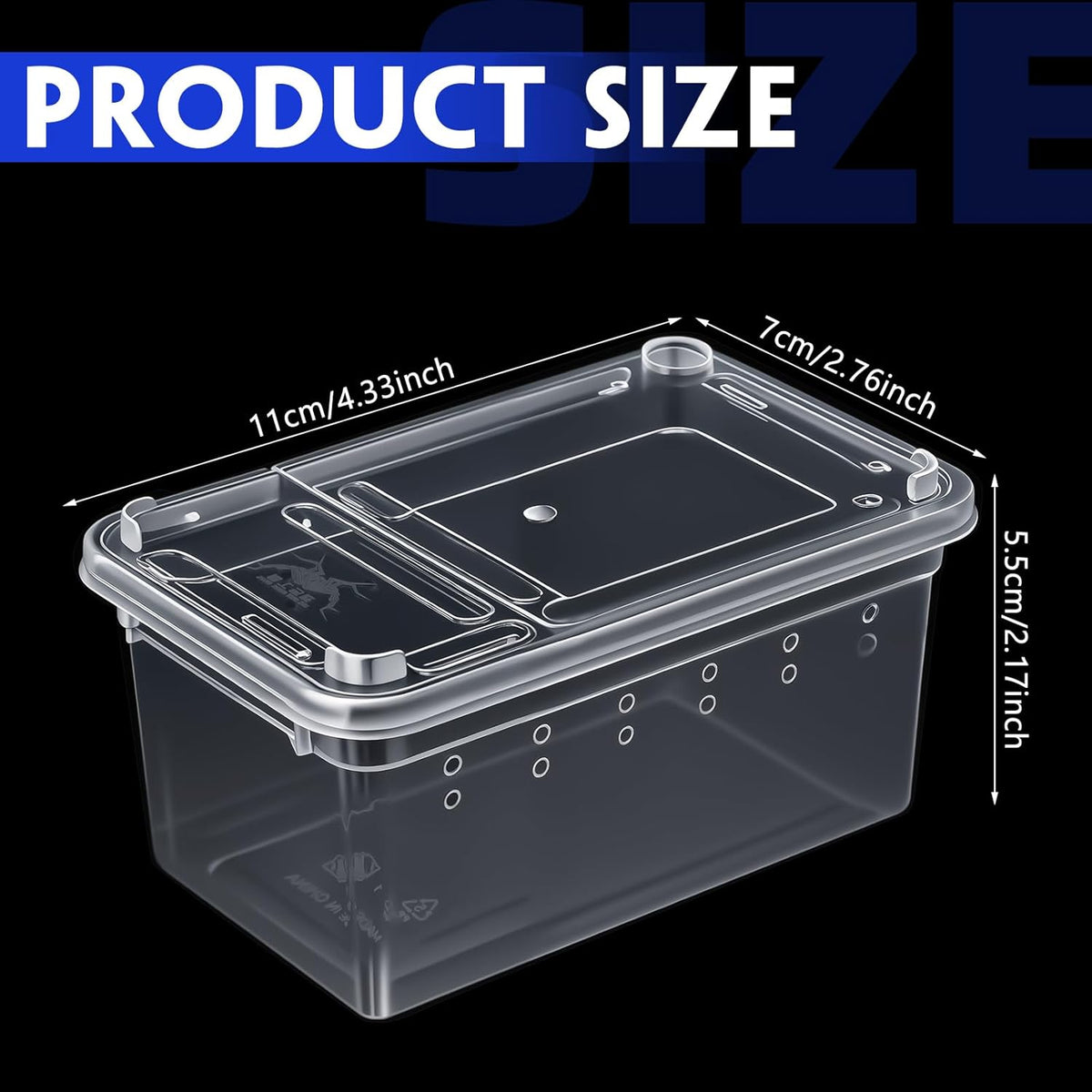 Irenare 8 Pcs Reptile Breeding Breeding Box Plastic Spider Terrarium Tarantula Feeding Box for