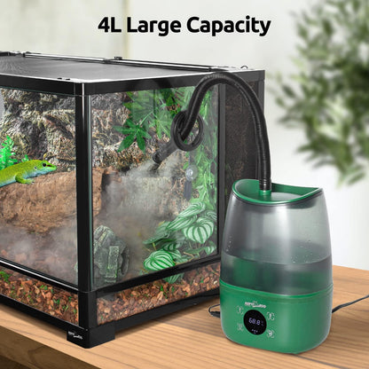 REPTIZOO Reptile Humidifier Fogger, 4L Large Reptile Fogger with Humidity Control, Terrarium
