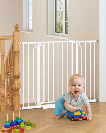 29"-45" Baby Gate for Stairs, Auto Close Stroller Friendly Dog Gate Indoor for Doorways, Pressure