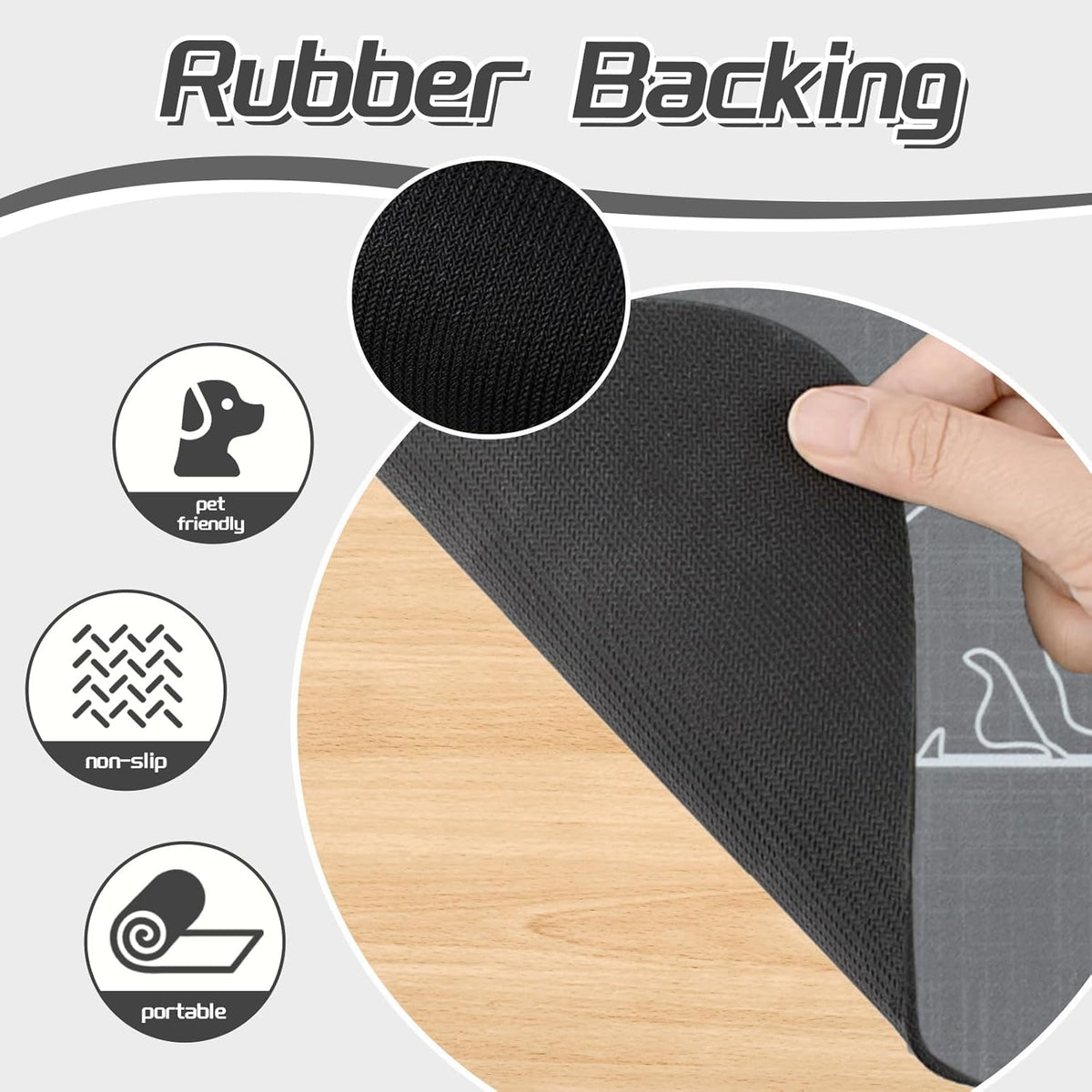 Le courant Dog Bowl Mats, Cat Feeding Mat, Non-Slip Super Absorbent,No Stains Quick Dry Dog Water