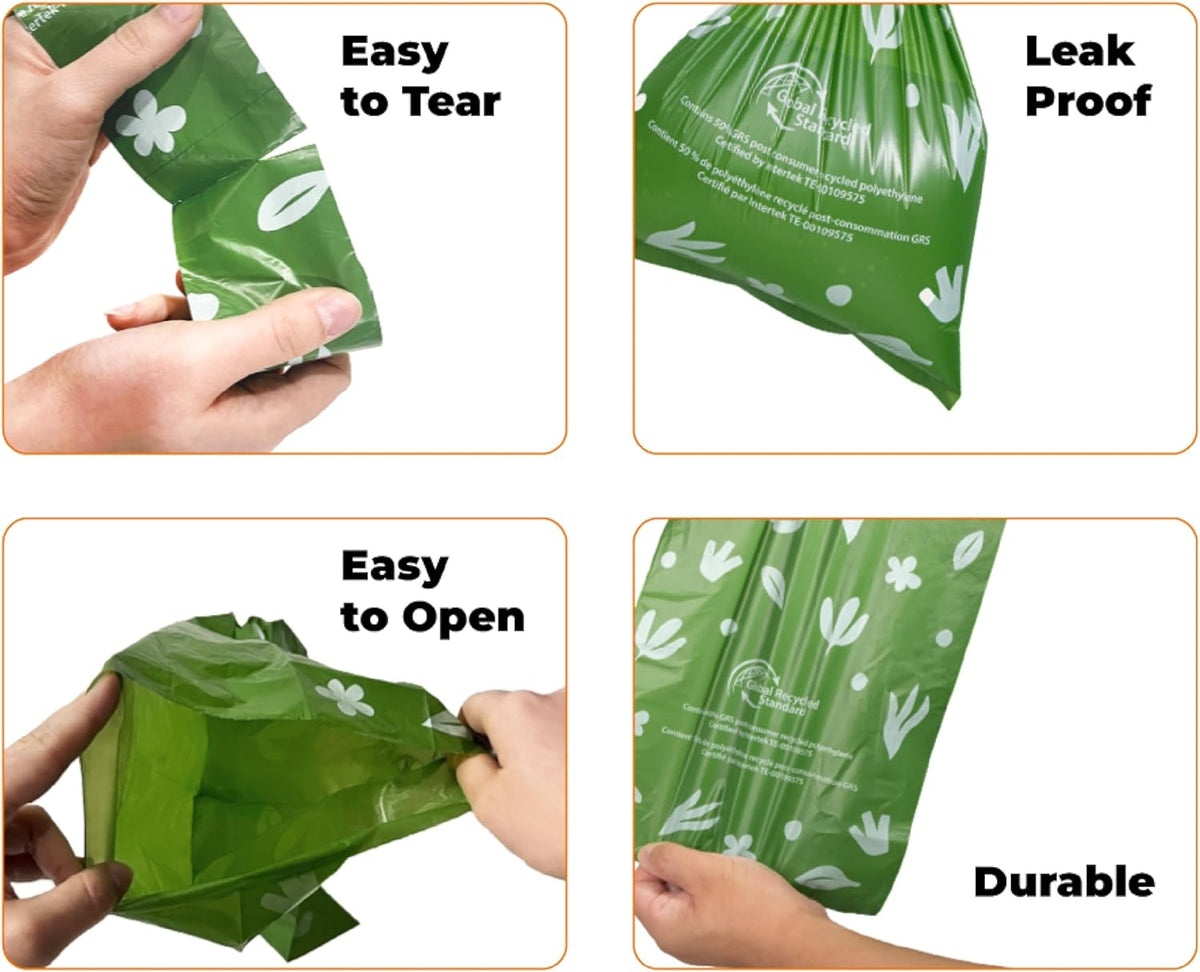 Best Pet Supplies Poop Bags for Dogs, 50% Post-Consumer Recycled Content dog waste bags on rolls