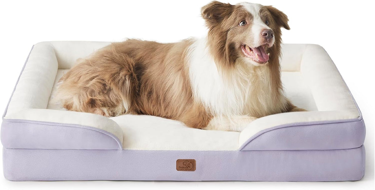 Bedsure L Plus Orthopedic Dog Bed for Large Dogs - Washable Dog Cat Bed Waterproof, L Plus Big