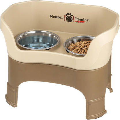 Neater Feeder Deluxe Mess Proof Dog Bowls Elevated for Large Dogs – Made in USA – No Spill Raised