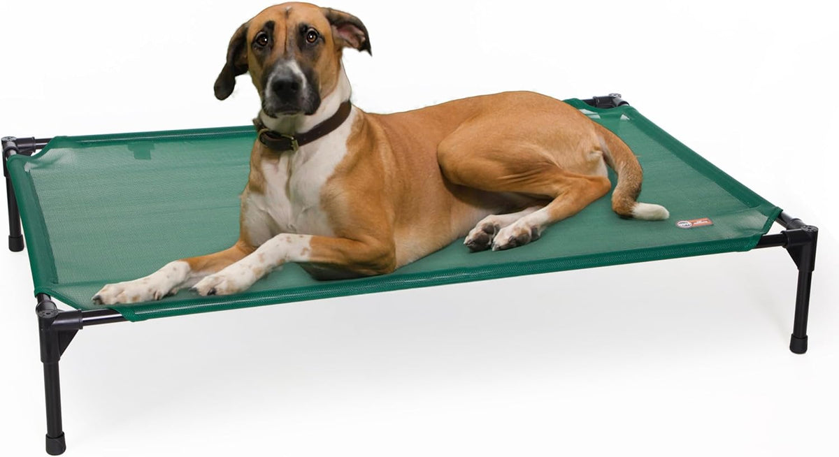 K&H Pet Products Cooling Elevated Dog Bed, Outdoor Raised Cot with Waterproof Breathable Mesh for