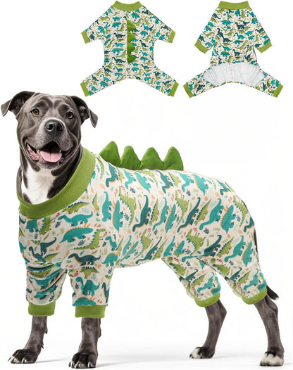 CuteBone Dinosaur Costume Dog Pajamas, Stretchy Spandex Crystal Velvet Sleepwear Coat for Small