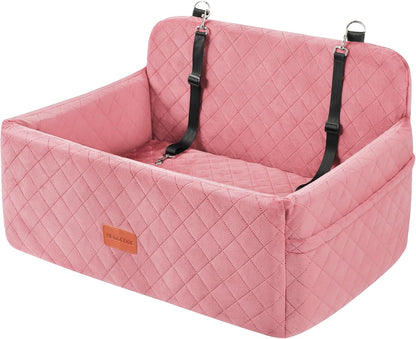 Dog Car Seat for Medium/Large Dogs, Pet Booster Seat for Under 55 lbs or 2 Small Dogs, Detachable &