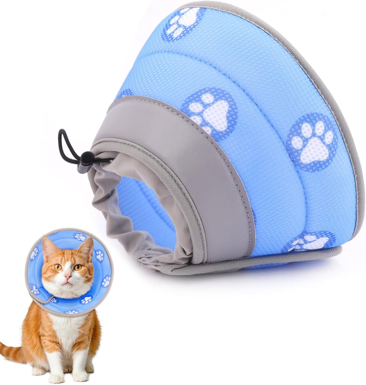 Cat Cone Collar Soft to Stop Licking After Surgery Cat Recovery Collar for Small Large Cats
