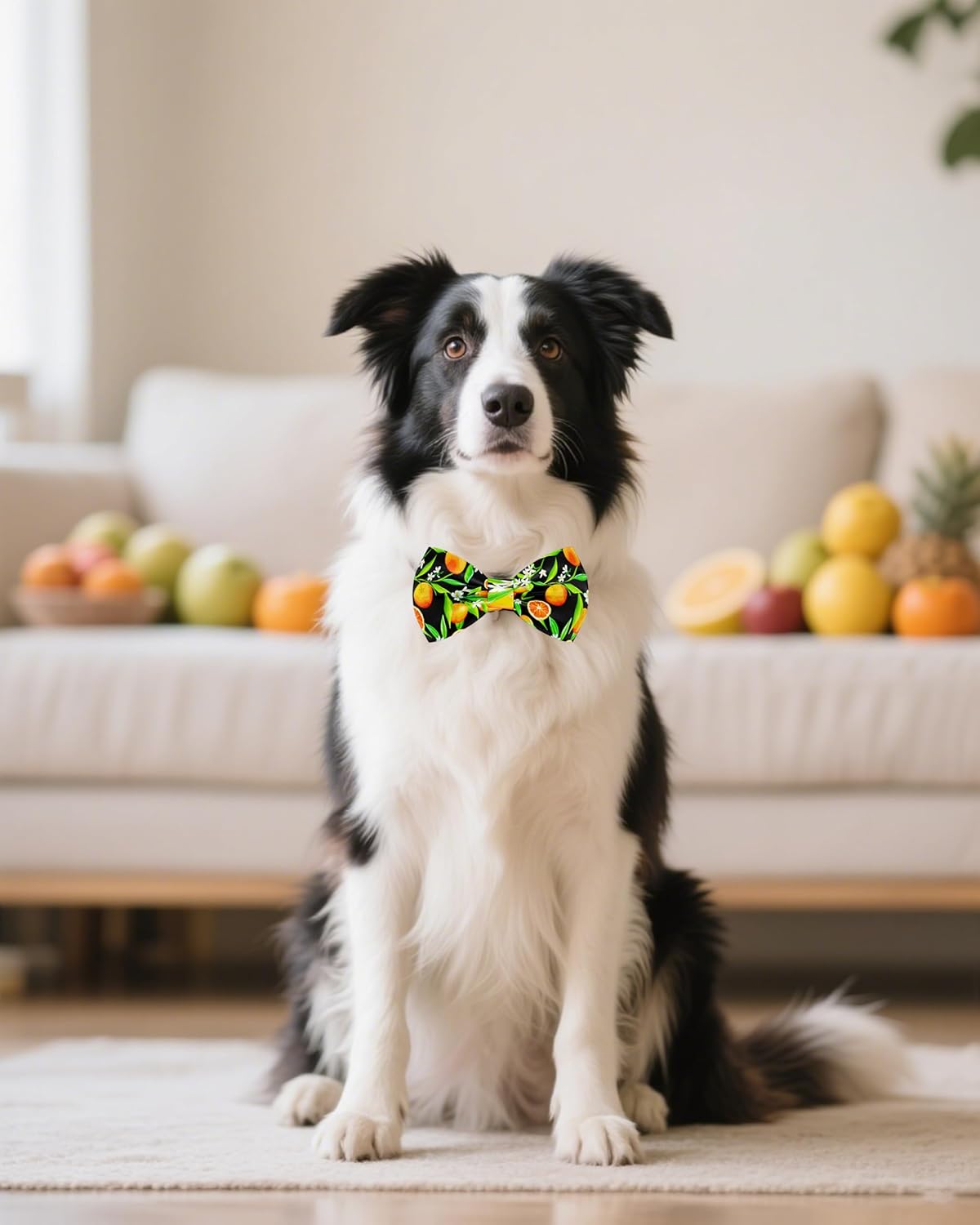 PET SHOW 10 Pack Fruit Big Dog Bow Ties for Large Medium Dogs Sliding Collar Attachments Strawberry