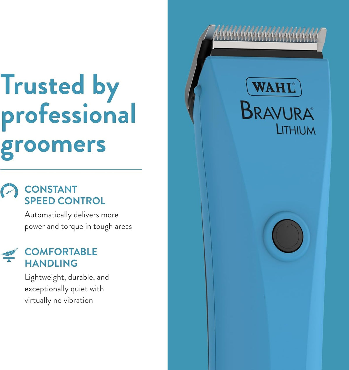 WAHL Professional Animal Bravura Lithium Ion Clipper - Pet, Dog, Cat, and Horse Corded/Cordless