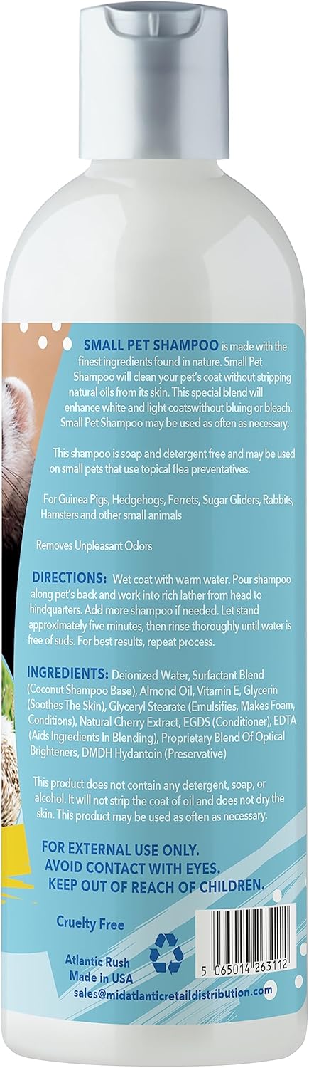Critter Shampoo for Small Pets -Small Animal Fragrance & Detergent Free Shampoo - Sensitive Skin