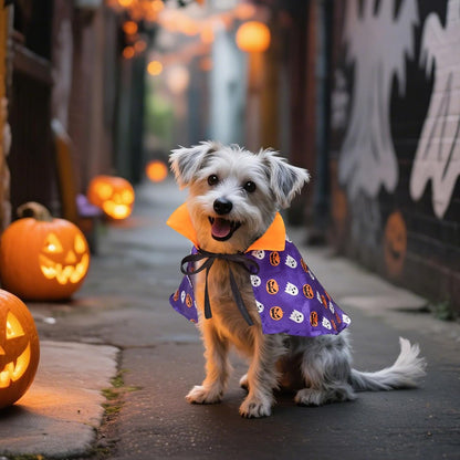 Enjoying Cat Halloween Costume, Pet Vampire Costume for Small Dogs Cats Rabbits, Kitty Pumpkin
