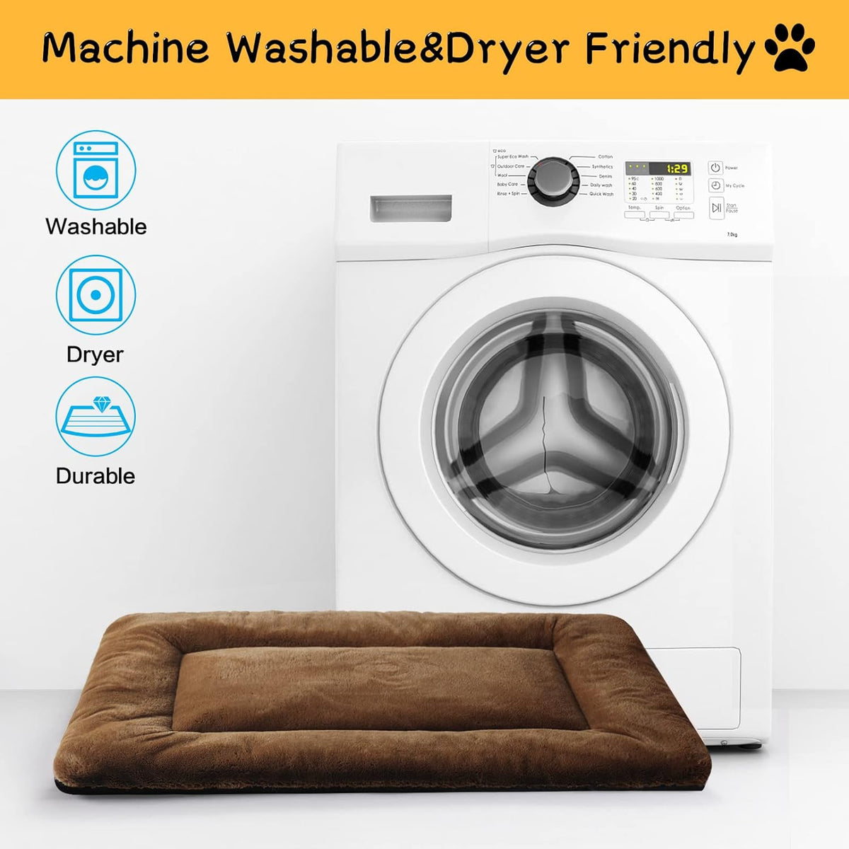 Dog Beds Crate Pad for Extra Small Dogs Ultra Soft Dog Crate Bed Washable & Anti-Slip Kennel Pad