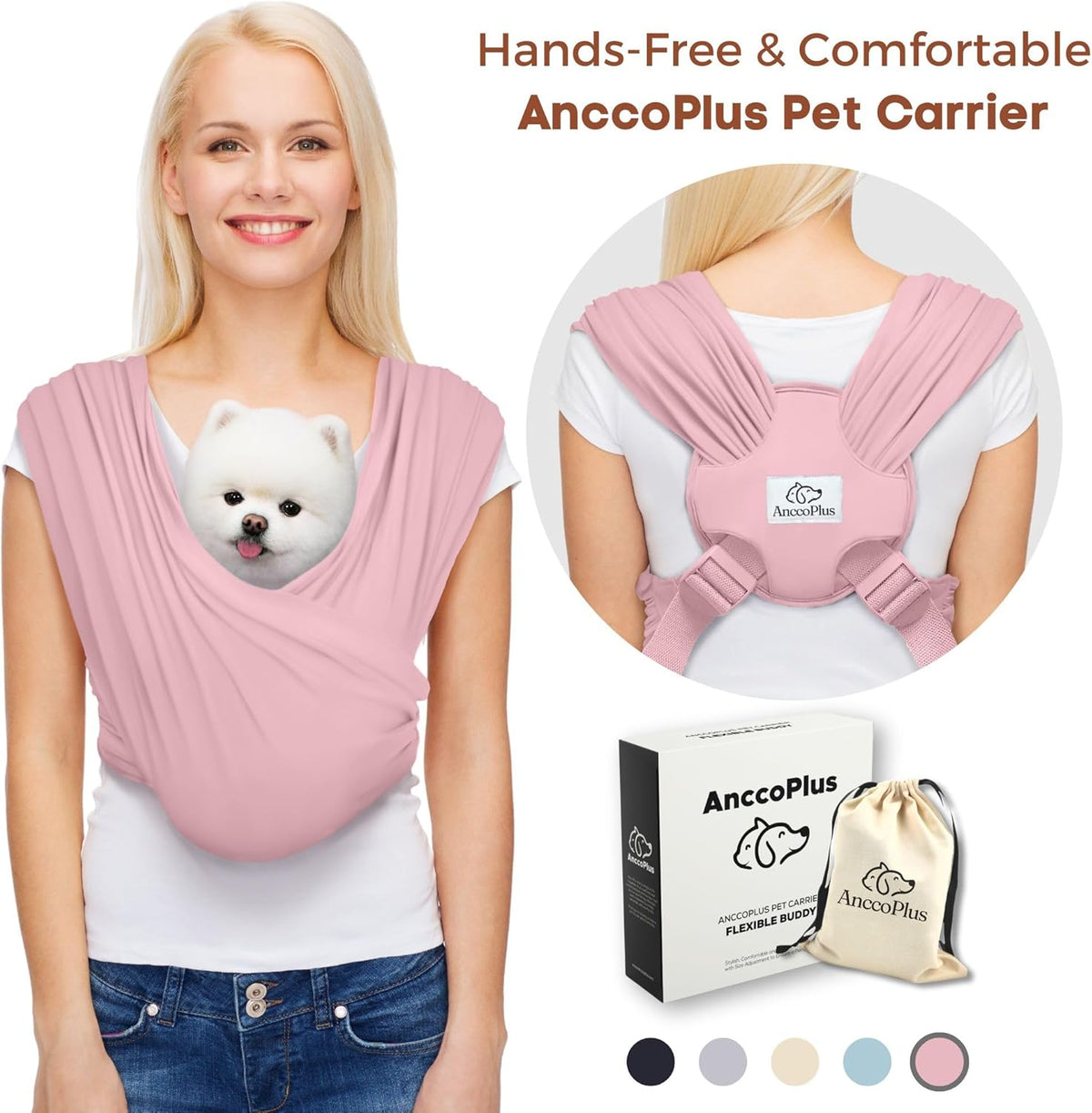 Dog Carriers for Small Dogs, Front Facing Dog Sling Carrier, Hands Free Cat Carrier, Size