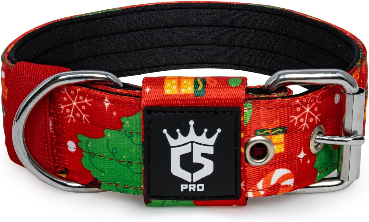 TSPRO Tactical Dog Collar 1.5 Inch Wide Thick Dog Collars with Heavy Duty Metal Buckle, Durable