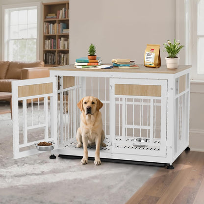 Heavy Duty Dog Crate Furniture for Large Dogs, Decorative Pet House End Table, 42.9 Inch Large