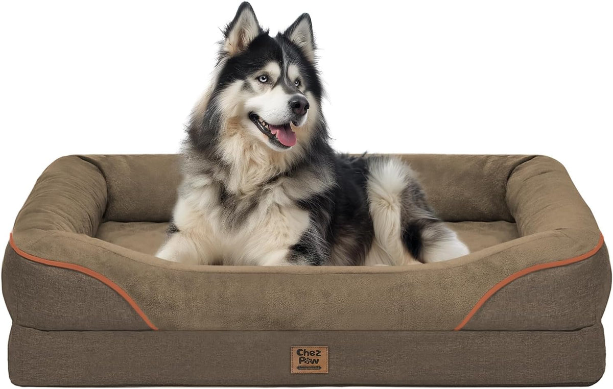 Washable Orthopedic Large Dog Bed -XL Large Dog Bed with Removable & Waterproof Cover Pet Beds with