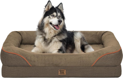Washable Orthopedic Large Dog Bed -XL Large Dog Bed with Removable & Waterproof Cover Pet Beds with