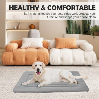 JoicyCo Soft Dog Crate Bed Pad Mat, 48 in Non-Slip Bottom Washable for Extra Large Dogs, Pet
